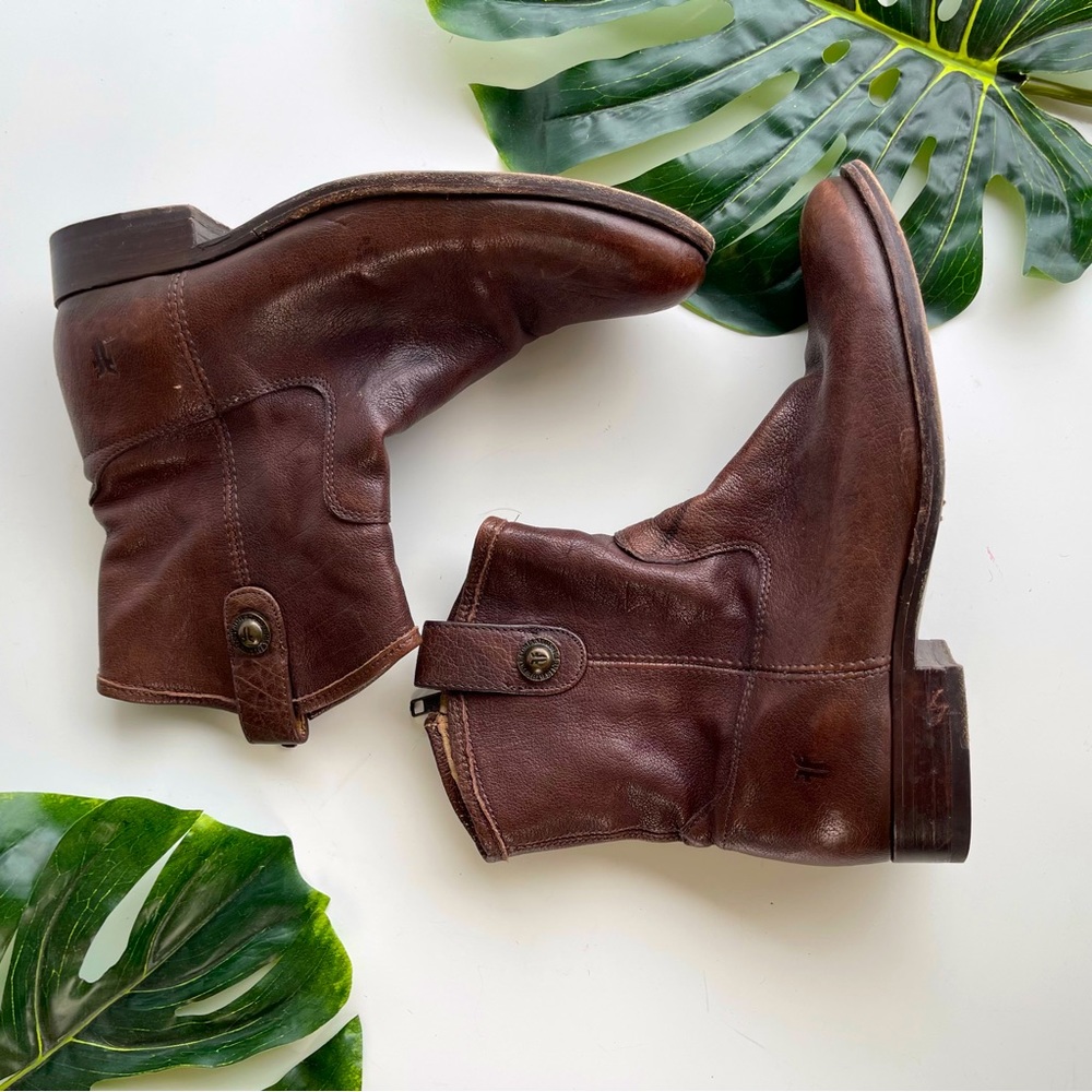 Frye 8.5 Brown Leather Boots EUC BOHO